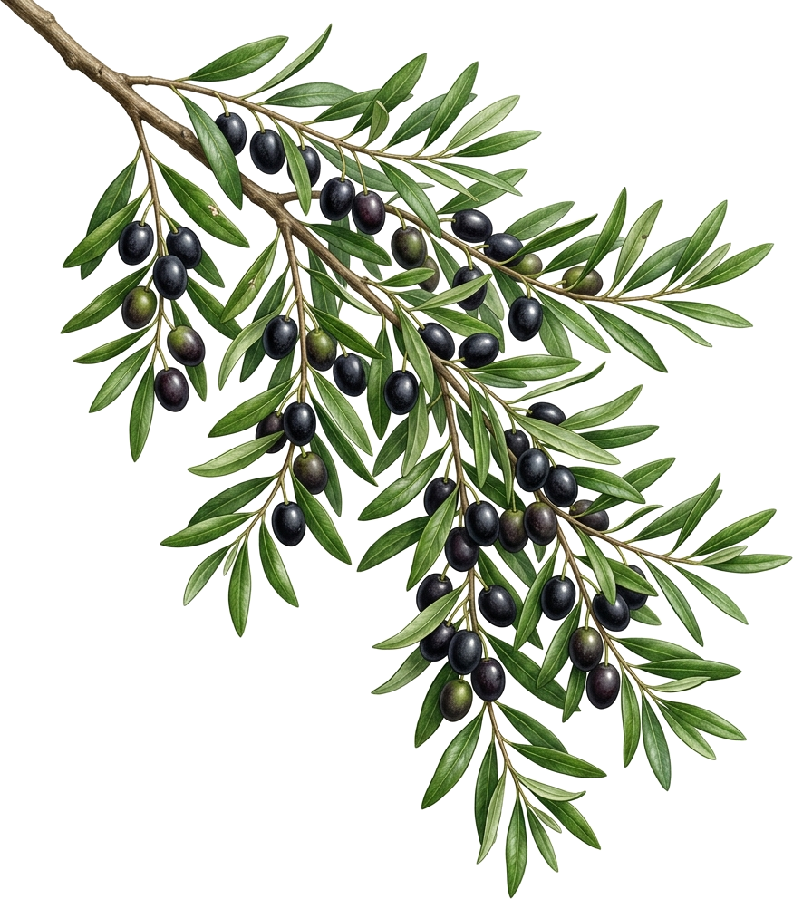 Swaying Olive Branch Left